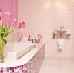 2023家装粉色卫生间浴缸装修图片欣赏