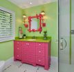 2023家装粉色卫生间装修浴室柜图片欣赏