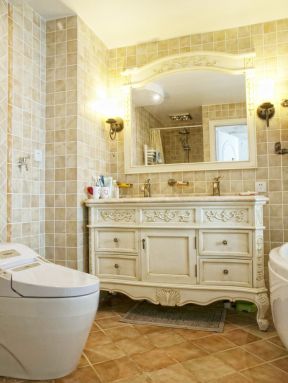 卫生间欧式风格浴柜设计图片大全