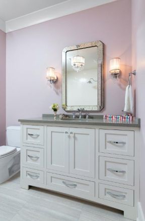 2023家装粉色卫生间浴室柜设计图片欣赏