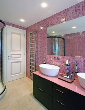 2023家装粉色卫生间瓷砖贴图图片欣赏