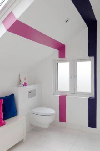 2023家装粉色带白色卫生间图片欣赏