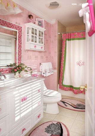 2023家装粉色小户型卫生间图片欣赏