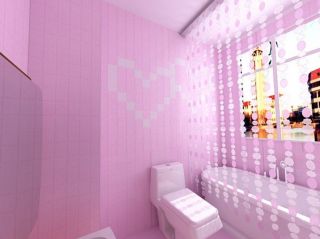 2023家装粉色瓷砖颜色卫生间图片欣赏