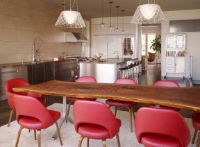 别墅室内厨房橱柜不锈钢台面装修效果图