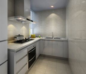 简洁厨房橱柜大理石台面装修效果图