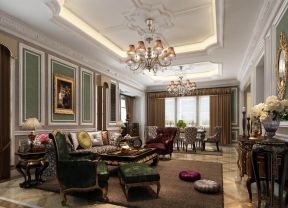 中国最豪华别墅美式客厅装修图片