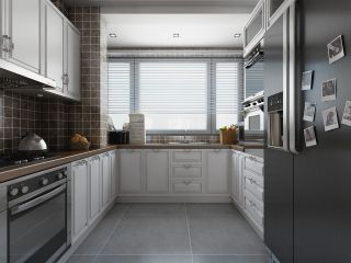 2023简欧式风格新厨房窗户效果图