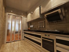 2023现代厨房玻璃折叠门装修效果图片欣赏