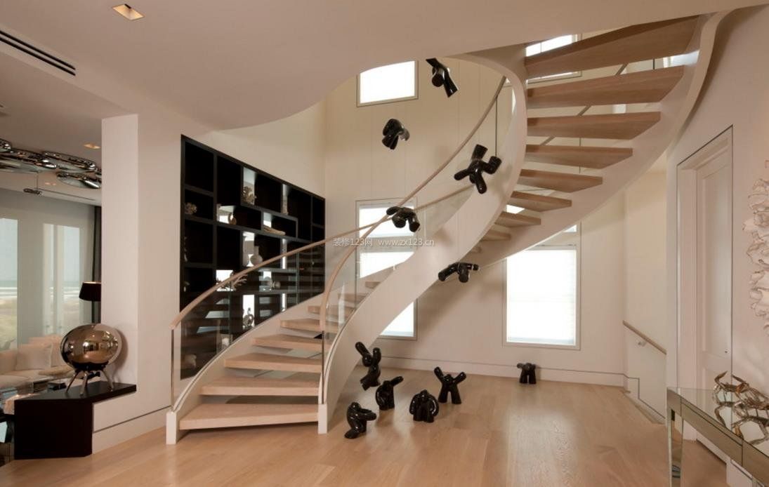 2023家庭简约风格旋转楼梯设计图