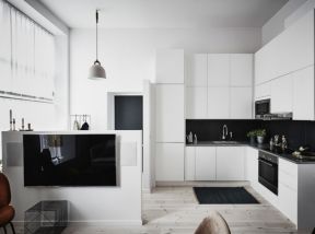 2023北欧风格厨房白色装修装饰效果