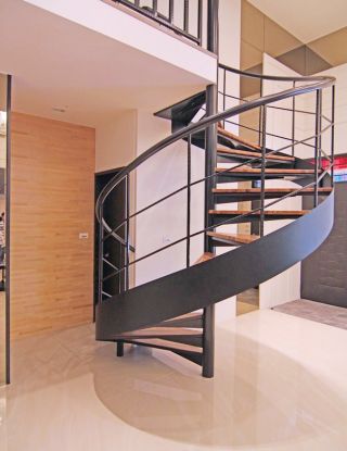 2023简约家庭旋转楼梯现代简约风格设计图