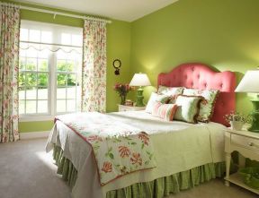 2023田园风格家居卧室绿色设计
