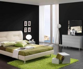 2023家居卧室绿色地毯设计图