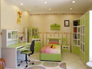 2023绿色家居儿童卧室家具装修设计