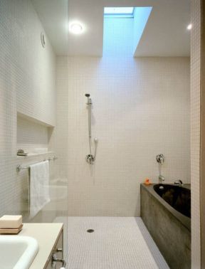 2023家庭整体浴室小格子墙砖图片