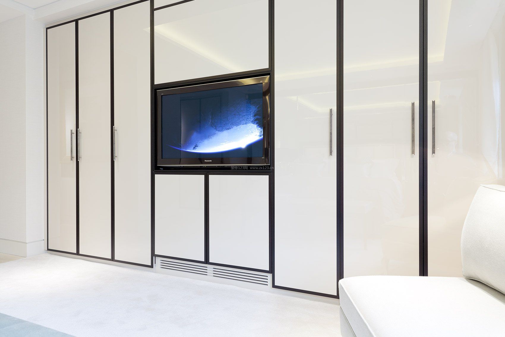 2023白色美式家具电视柜设计图片