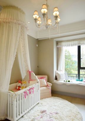 2023婴儿房白色美式家具图片
