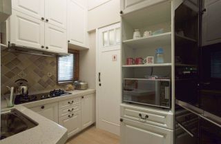 2023白色美式厨房家具效果图片