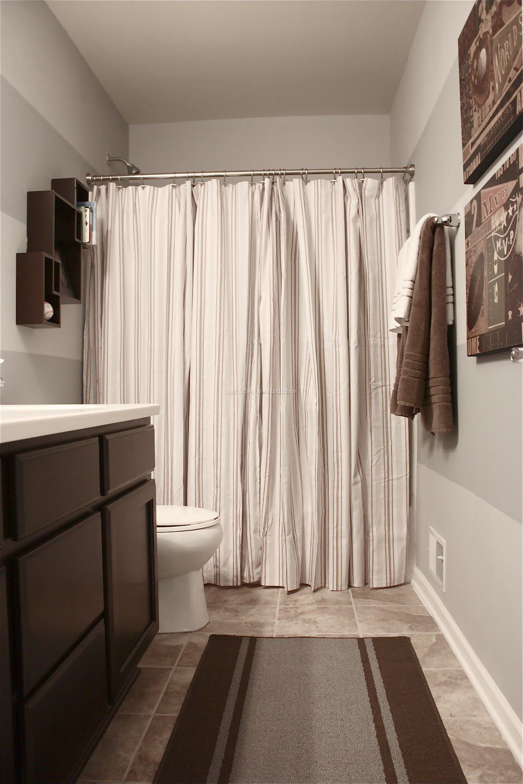 2023浴室窗帘隔断造型效果图片