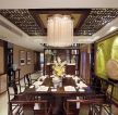 2023中式风格餐厅室内水晶灯装饰图