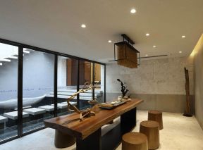 2023中式风格室内实木餐桌装饰设计
