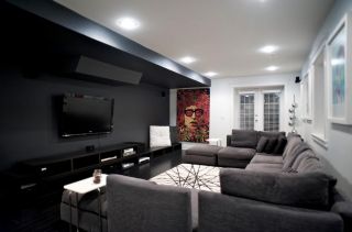 2023客厅灰色沙发摆放装饰效果图