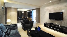2020现代客厅简约装修效果图 大理石电视背景墙