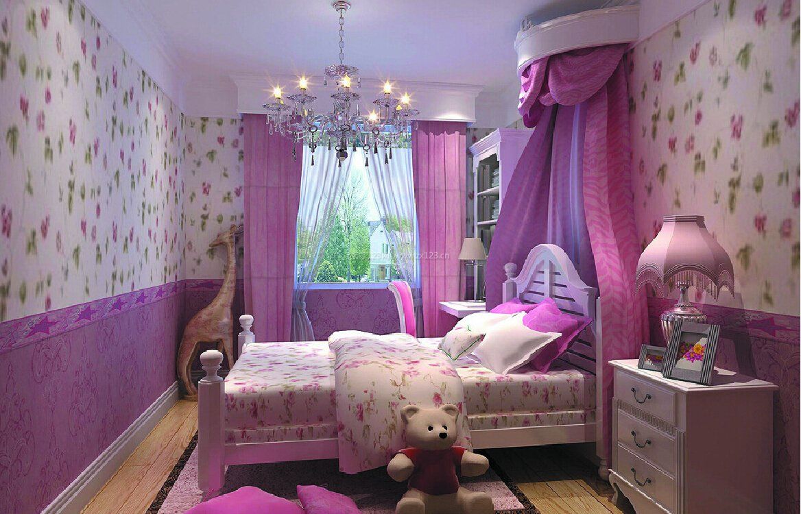 紫色房间装修效果图图片