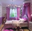 2023公主卧室紫色窗帘家装设计