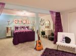 2023欧式卧室紫色窗帘隔断家装设计