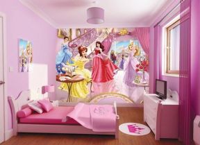 2023女童房间紫色窗帘家装设计欣赏