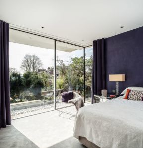 2023主卧室紫色窗帘家装设计效果图一览