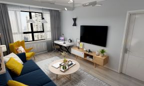 2023小户型现代客厅沙发颜色搭配装修图片