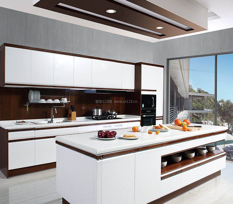 2023现代厨房整体海尔橱柜装修效果图片