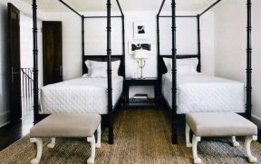2020黑白灰卧室设计图 双人卧室装修效果图