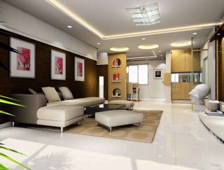 2023客厅现代风格吊顶沙发效果图欣赏