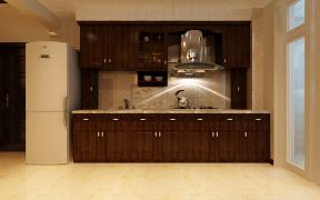 新中式厨房实木整体橱柜装修效果图片