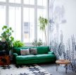 2023时尚公寓绿色家居沙发装修效果图片欣赏