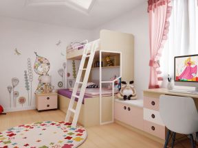 2023暖色调为主的儿童卧室家具装修效果图