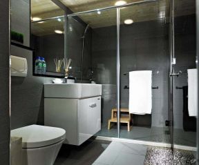 2023小户型浴室玻璃门室内家装设计效果图