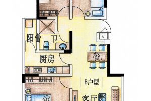 昆明盛泰公园现代风格3居室装修效果图