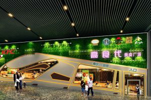 时尚高端的哈尔滨美食广场设计方案来自天霸设计