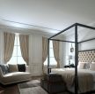 2023豪华美式卧室四柱床设计效果图片
