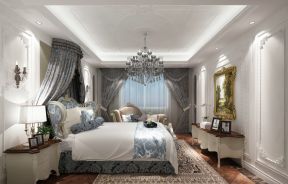 2023豪华美式卧室床缦装饰效果图片