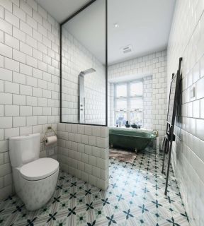 2023北欧风格公寓玻璃浴室效果图片