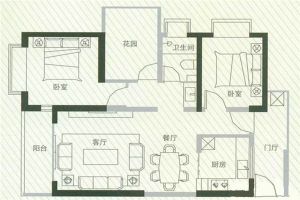 昆明联邦国际96平米地中海装修效果图欣赏