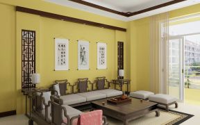 2023中式家庭装修客厅挂画贴图