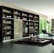 2023现代家庭墙壁书架整体设计图片