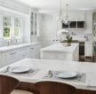 2023白色欧式风格大厨房装修效果图片赏析